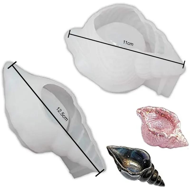 A Top Quality Silicone Conch Shaped Tray Mold Creative Sea Snail Epoxy Resin Casting Mold for Making Jewelry Tray Dishes Storage
