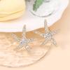 European and American women's light luxury and versatile high-end stud earrings, inlaid with spinel starfish fashion and versatile women's earrings