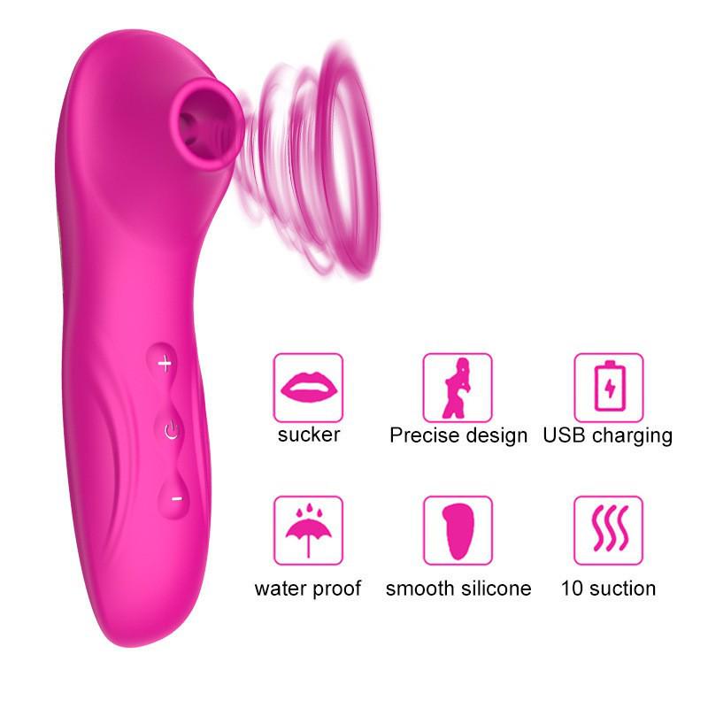 Damen 10-Modus Rosen Saugvibrator: Intimes Vergnügungsgerät