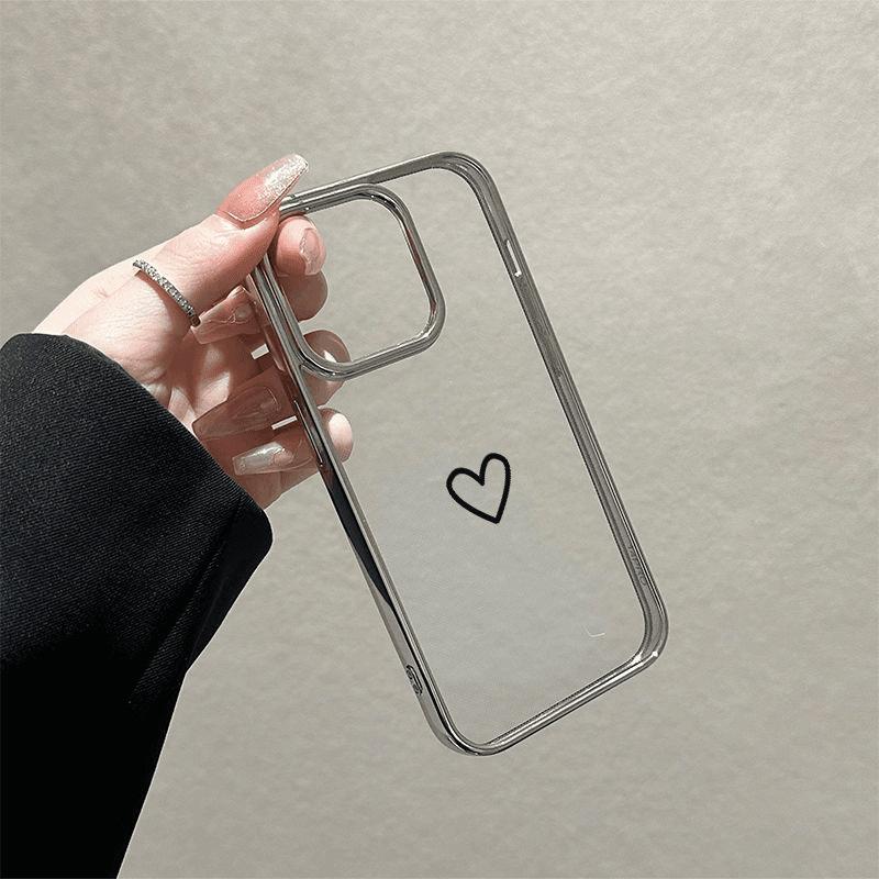 Simple Little Love Suitable for Apple 16 Mobile Phone Case IPhone 15 Soft 13promax Anti Fall 12 Sex Women 17