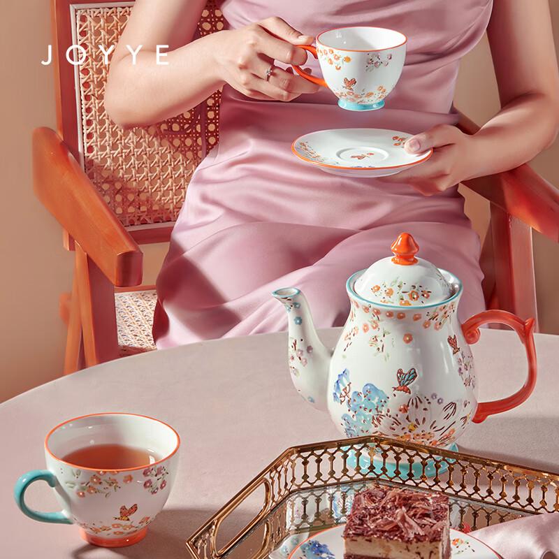 JOYYE 9-Piece Hand-Painted Ceramic Tea Set