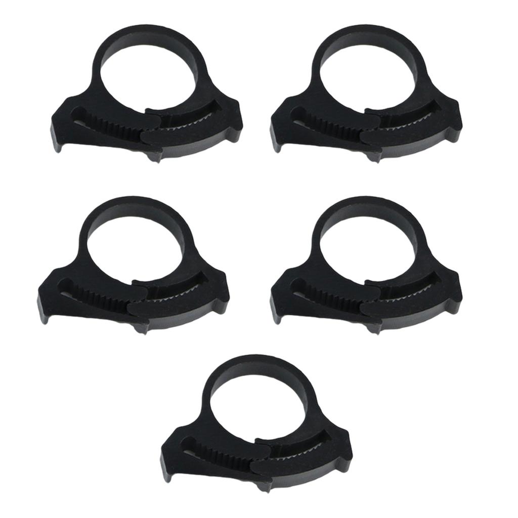 Set of 5 Garden Tubing Clips for Secure Drip Irrigation Systems in Greenhouses Double Gripping Adjustable Hose Clamps