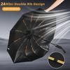 24 Bone Automatic Folding Umbrella Windproof Sunshade Umbrella Men's and Women's Luxury Business Umbrella Sunshade Zwq