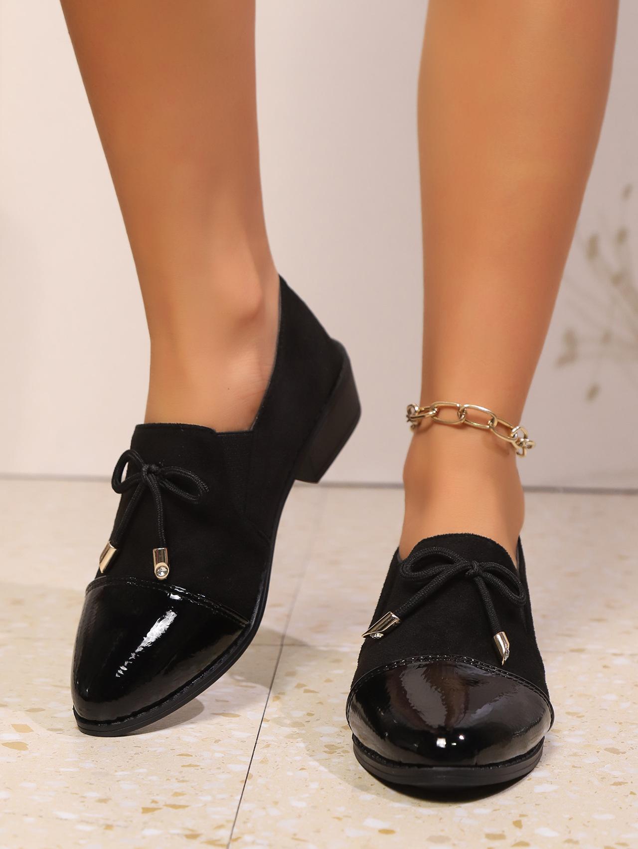 

Осень Большой Размер Женская Обувь Мода Бант Слипоны Уличные Лоферы Удобный Подъем Высоты Леопард Роскошные Массивные Каблуки 36 чёрный