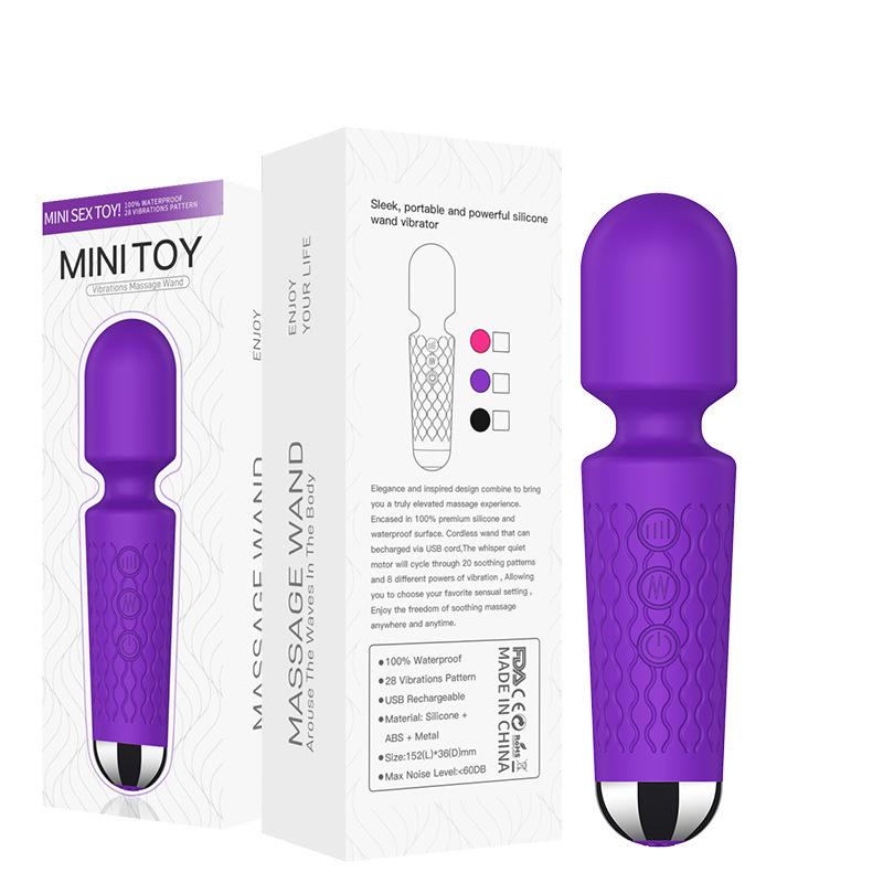8-Speed, 20-Frequency Rechargeable Vibrating AV Rod for Women