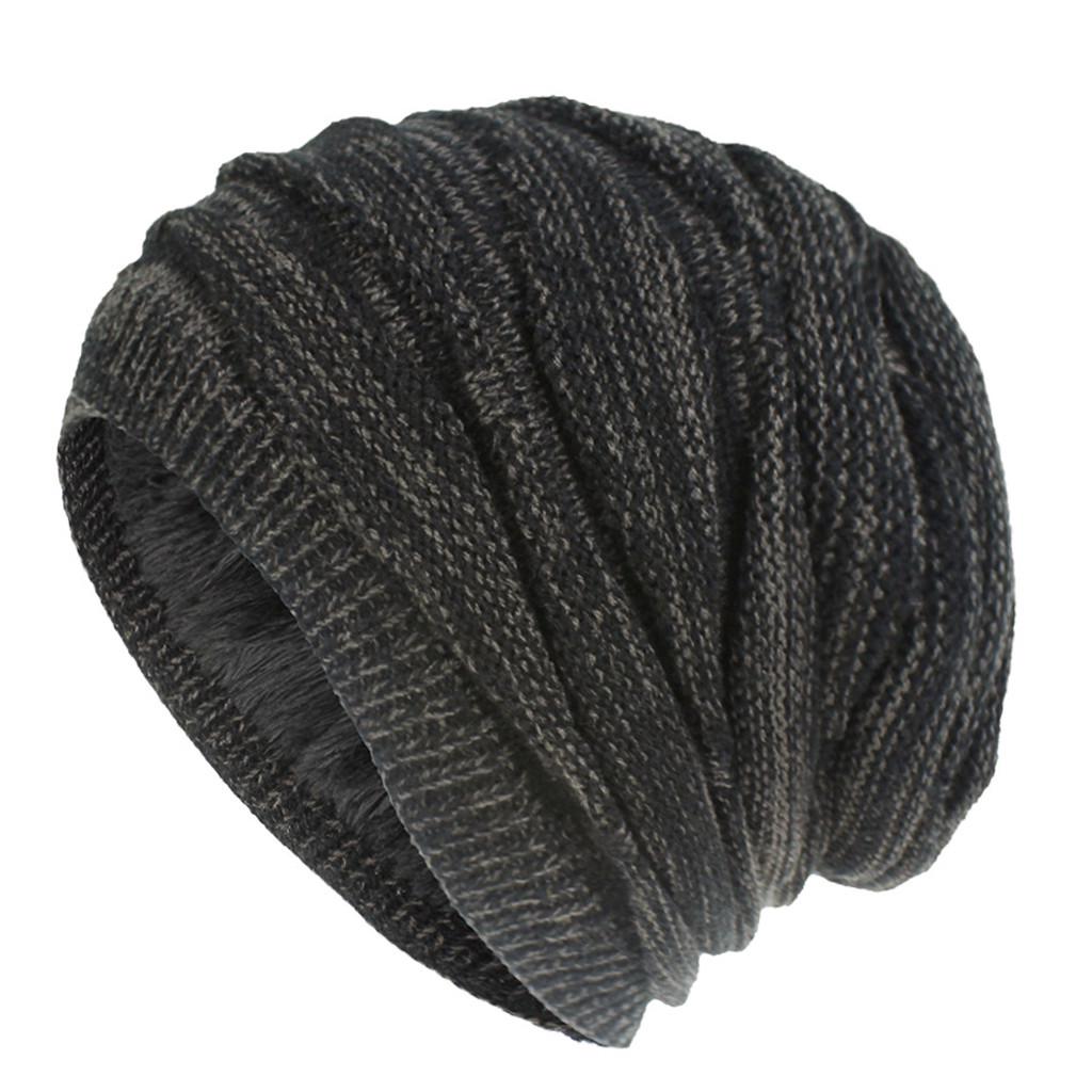 Unisex Skiing Plush Fashion Keep Warm Winter Hats Knitted Cotton Hat