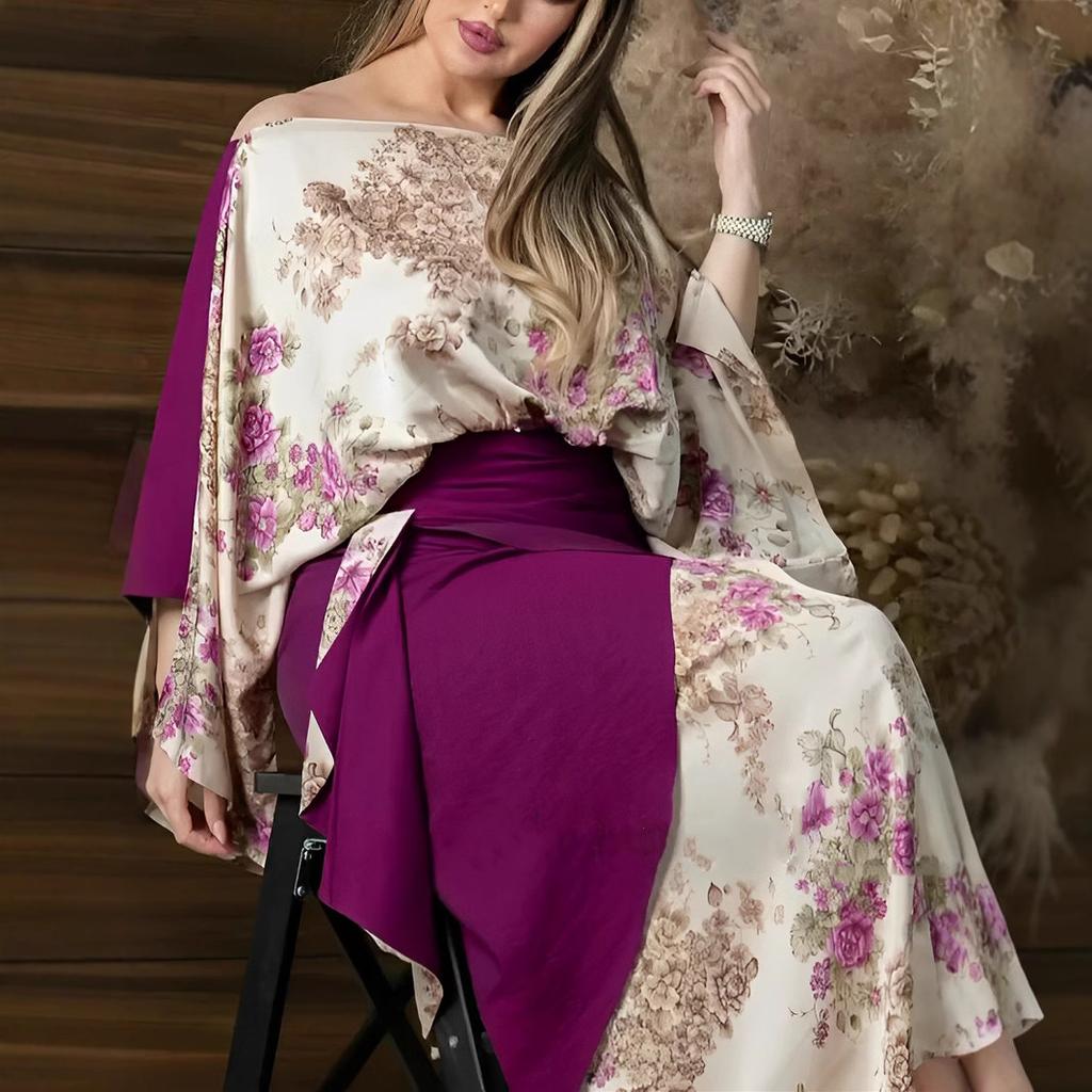 2025 Spring and Summer Women's Clothing Sexy Printed Pendulum Apron Dress Two-piece Set