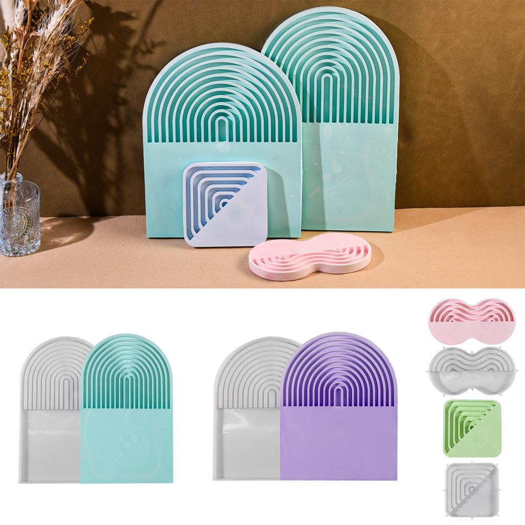 Silicone Crafting Moulds Unique Resin Mat Moulds Cup Trays Molds Silicone Plate Molds Silicone Texture for Hand-Making