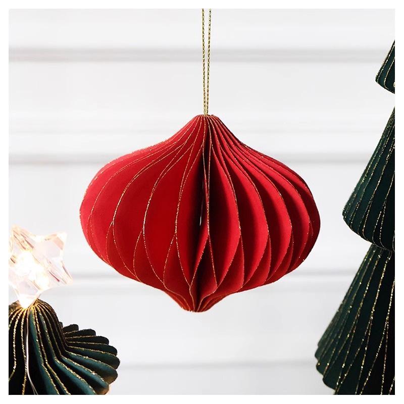 Mini Christmas Honeycomb Paper Pendant Decoration
