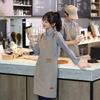 Personalized Waterproof Canvas Apron - Oil-proof, Dirt-resistant Kitchen Wear for Women