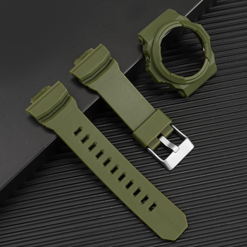 

Сменный ремешок из смолы и силикона + корпус для серии Casio G-SHOCK GA/GLX (GA-150/200/201/300/310/GLX100) Мужские часы - Водонепроницаемые 0mm армия зеленый