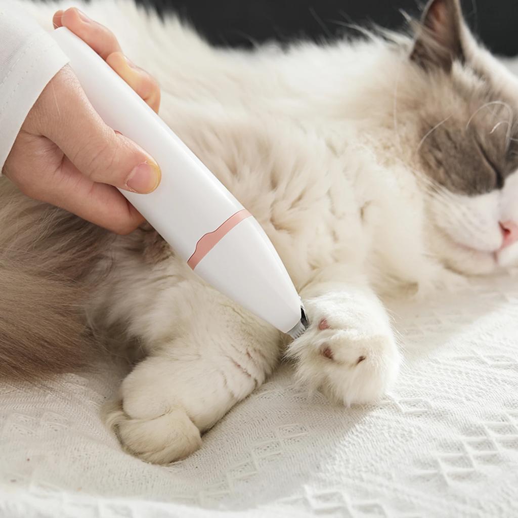 Dog Clippers Grooming Kit 4-in-1 Hair Clipper-Low Noise Paw Trimmer- Rechargeable - Cordless Quiet Nail Grinder Shaver for Cats