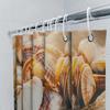 Seashell Bath Curtains Modern Design, Waterproof Fabric For Bathroom Decorations Various Colors Available