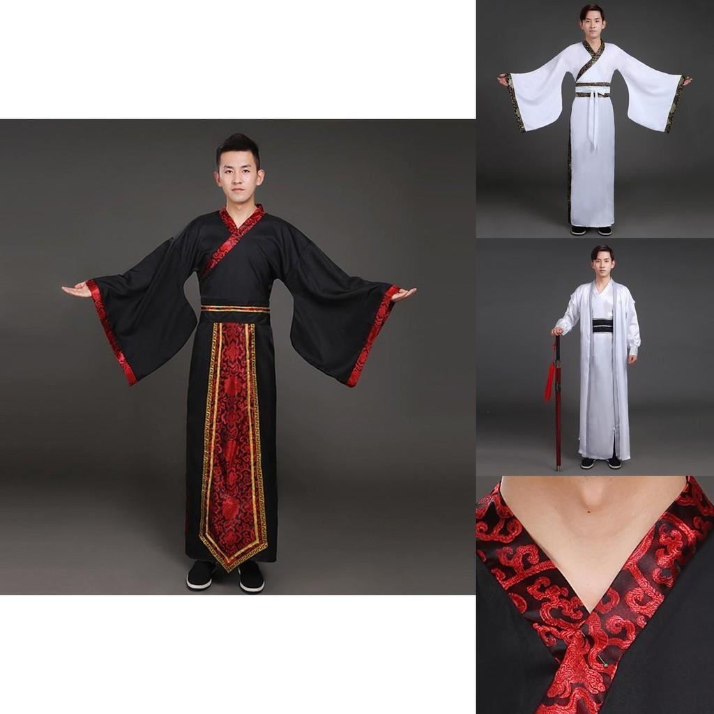 Unisex Gammel Kinesisk Hanfu Med Løst Og Komfortabelt Fuldkropsdesign