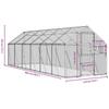 Vidaxl Woliera, Antracytowa, 1,79X6X1,85 M, Aluminium