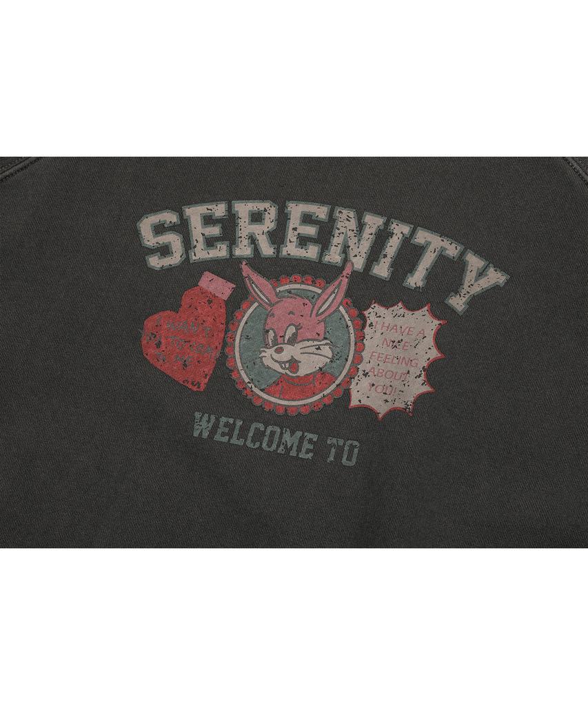 CPGN STUDIO Serenity Raglan Pigment Sweatshirt Smoke Black