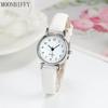Reloj de cuarzo de marca de alta calidad para mujer, reloj de pulsera informal con esfera pequeña y correa de cuero para mujer