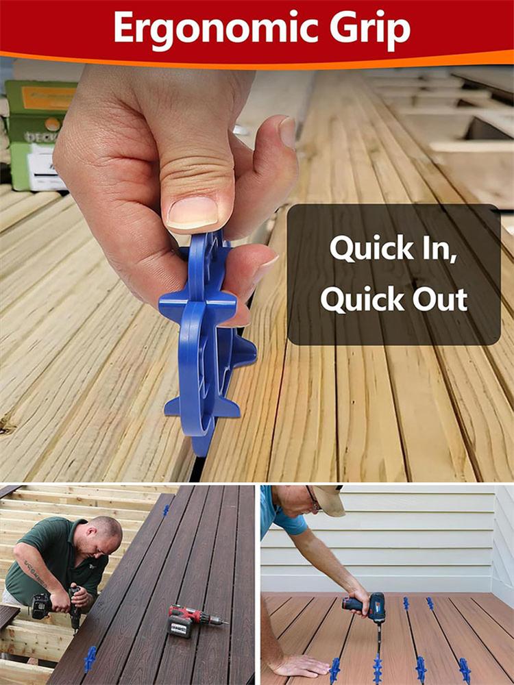 4pcs Deck Spacer Tools Multi-Size 5/32, 3/16, 1/4, 5/16 Deck Board Spacer Rings Portable Decking Board Spacer Rings