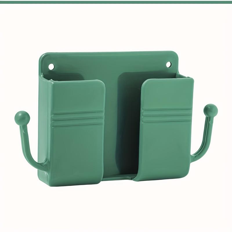 Wall-Mounted Phone Charging Bracket with Remote Control Storage Space-Saving Durable Plastic Bedside or Wall Use, Organizer for Phones and Remotes