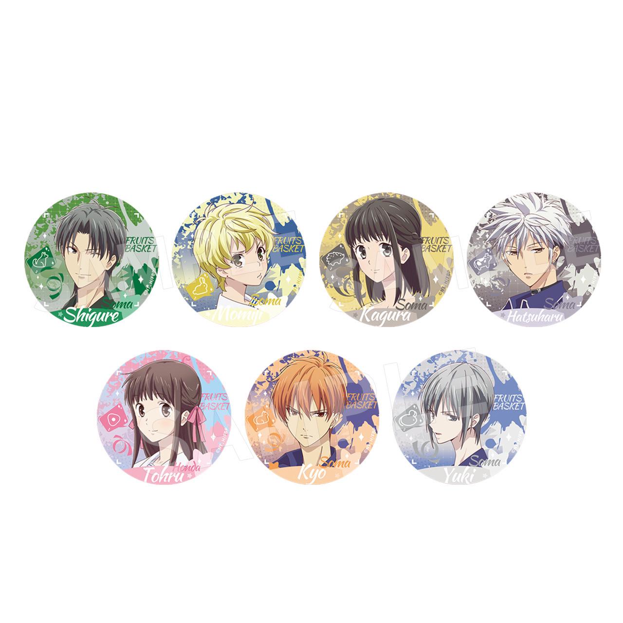 Официальная серия «Корзина фруктов» от Chao Keyuan - Слепой бокс - Значок Хонда Тору и Кусанаги Кё 58mm