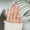 Minimalist Black White Jumping Color French Style Nail Art Wholesale Pieces