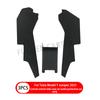 For Tesla ModelY Juniper 2025 Center Control Side Anti-kick Pad Leather Anti-dirty Protective Cover Defense Foot Mat Accessories