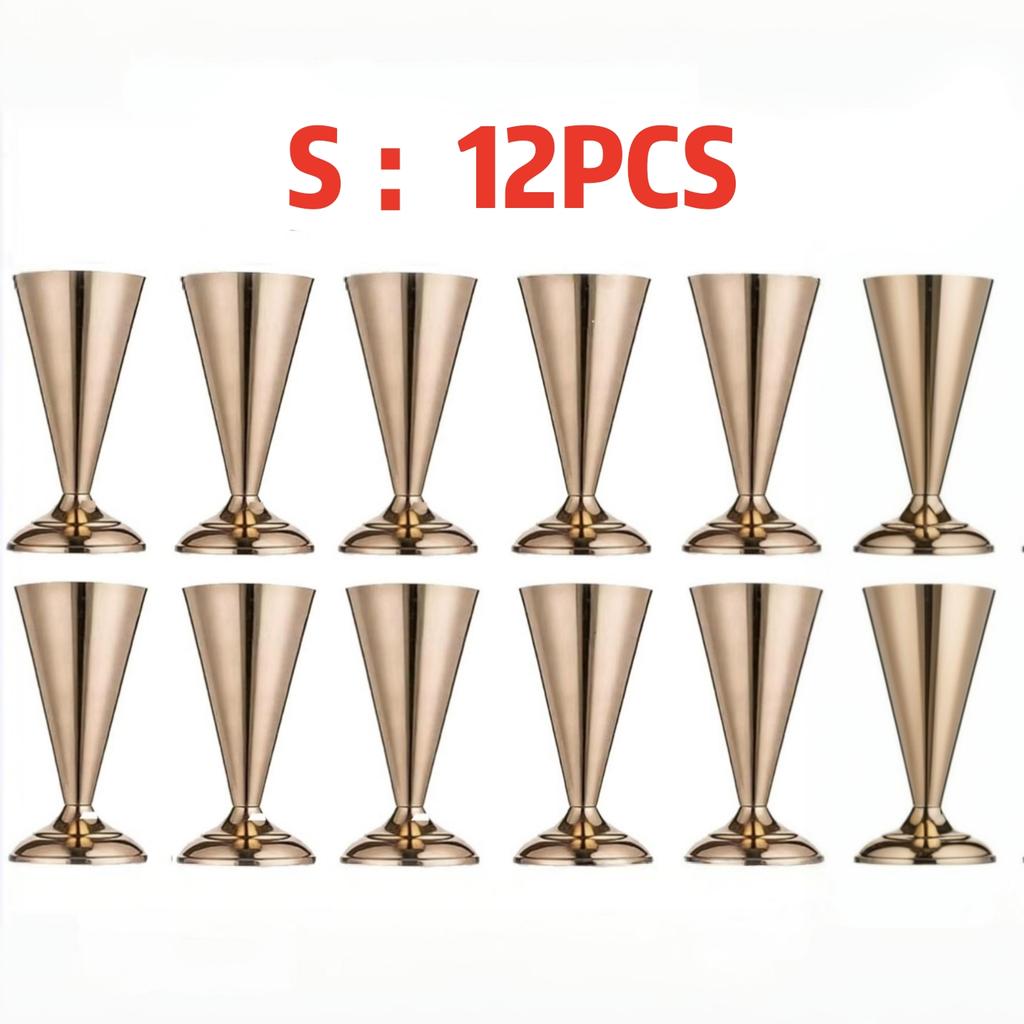 Gold Metal Trumpet Vase Stand Cone Flower Holder for Wedding Table Centerpiece, Party & Home Decor 3 Sizes Choose