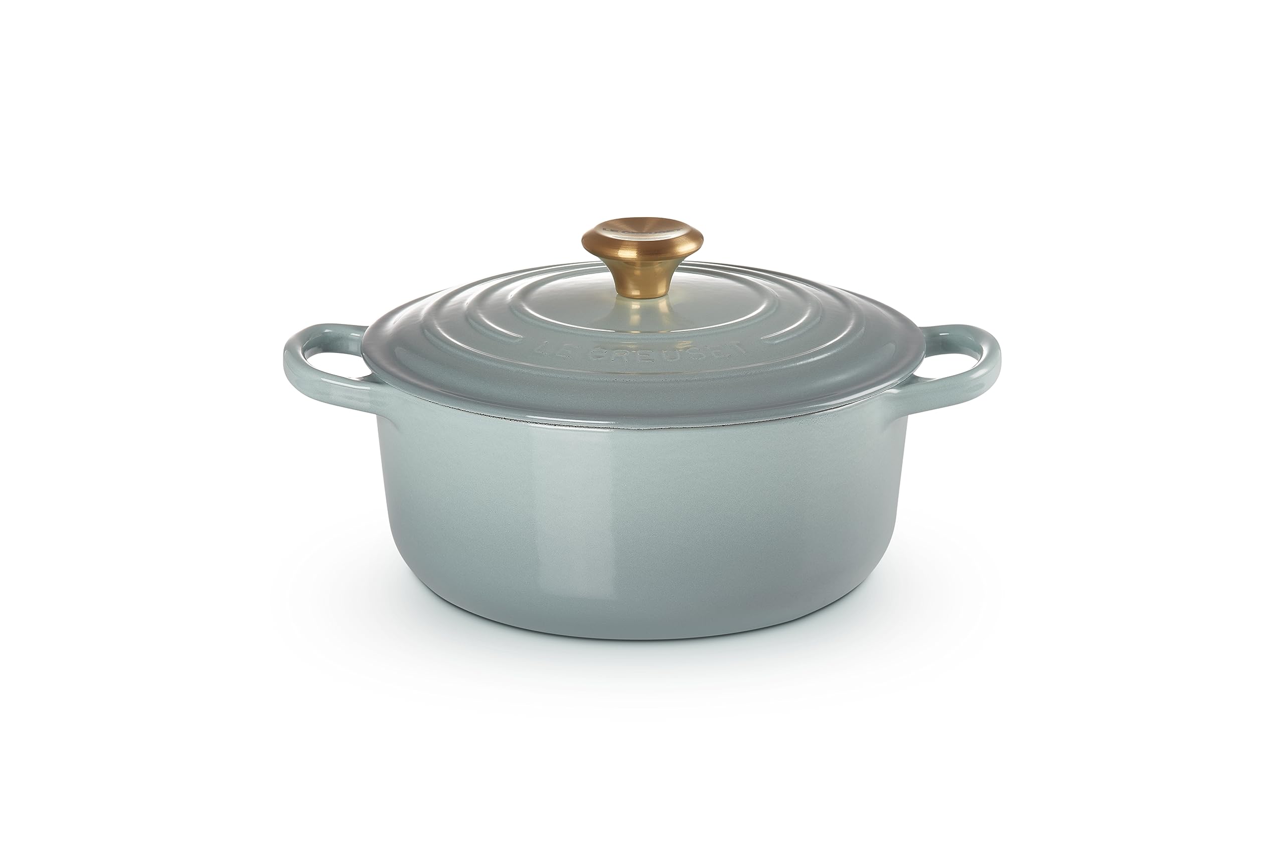 

Le Creuset Cast Iron Enamel Pot Signature Cocotte Ronde 20 cm Sea Salt Gas IH Oven Dishwasher Safe Japanese [Official Product]