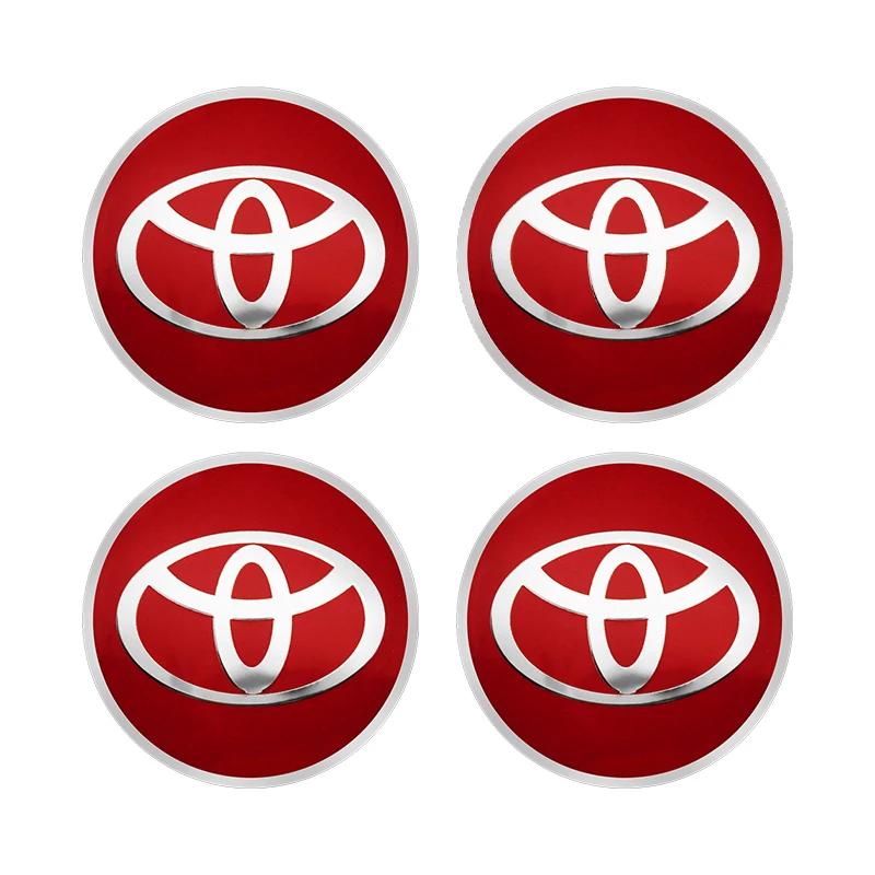 4Pcs 56mm Car Wheel Hub Caps Badge Stickers Wheel Center Cover Decal For Toyota Yaris  Corolla Prius Aygo RAV4 Crown Camry Auris