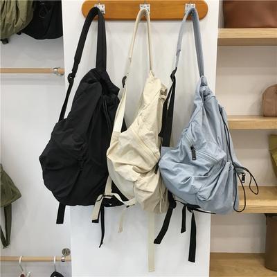 Sac à dos d'étudiant de collège à cordon de serrage pour blogueur, quotidien, pratique, grande capacité, pour les trajets, sac à dos pour femmes, tendance