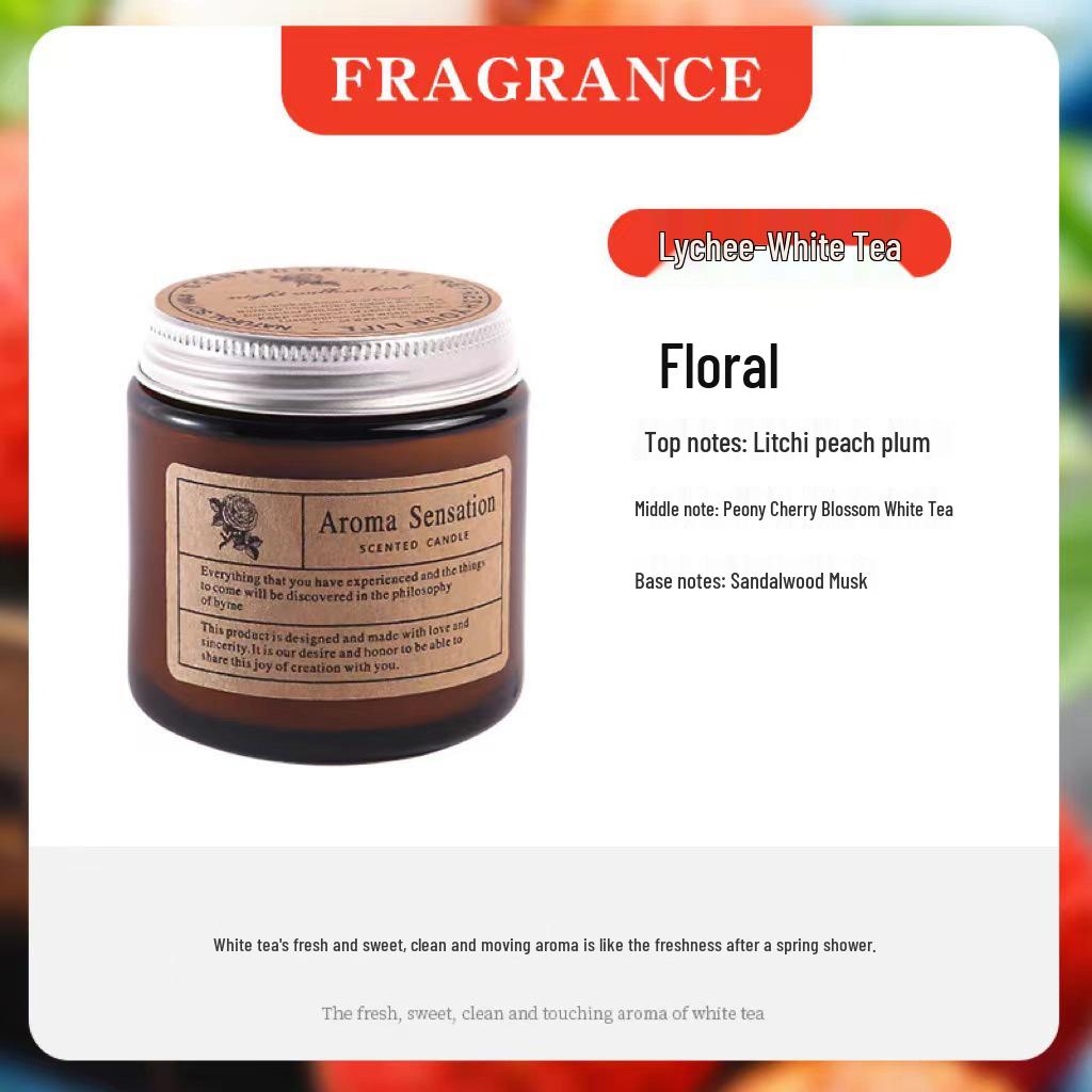 Aromatherapy Plant Essential Oil Candles in Glass Cups - Home Fragrance and Souvenir