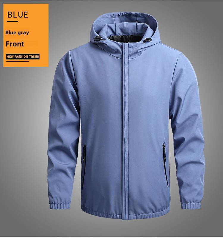 Men's Korean Style Casual Baseball Jacket with Hood - Solid Color, Trendy, Customizable