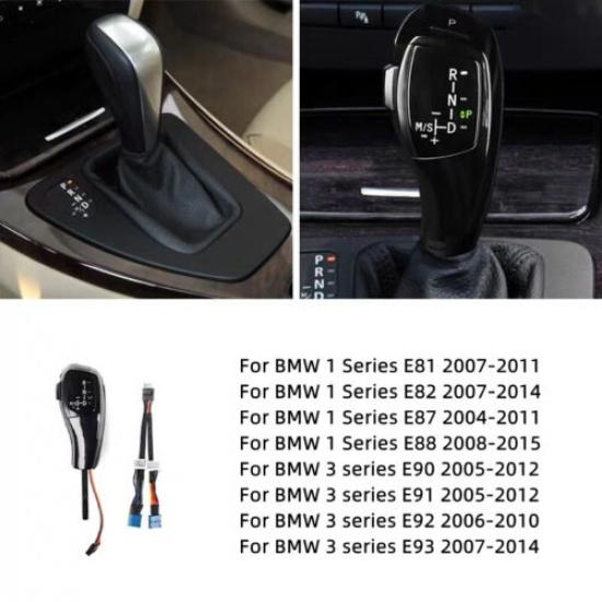 DIY LED Automatic Gear Shift Knob Change For BMW 1 3 Series E81 E87 E90 E92 LHD