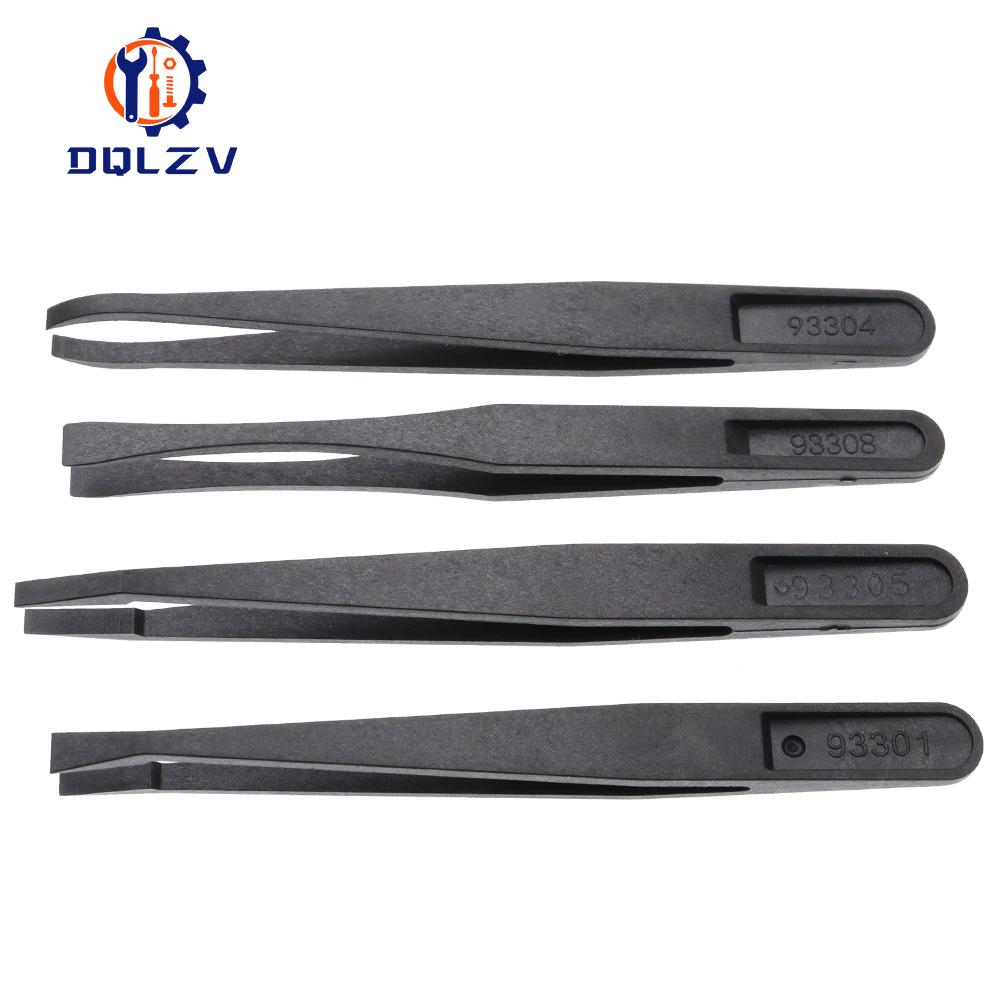 Anti-Static Plastic Tweezers ESD Curved Straight Forceps Electronic PCB Repair Hand Tools Tweezers
