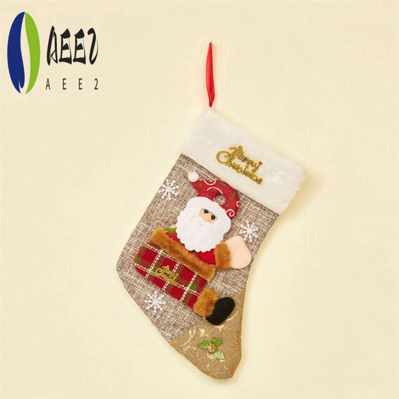 

AEE2-Christmas Hangingornament Christmas Stockings Imitating Santa Snowman-Deer Bear Christmas Ornaments Hanging Gift Bags