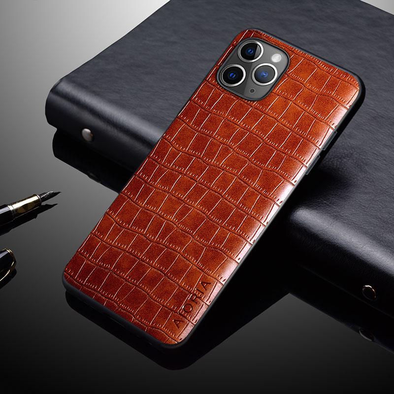 Lyxigt krokodilläderfodral för iPhone 16 Pro Plus Max Bakskal till iphone 16 pro maxfodral