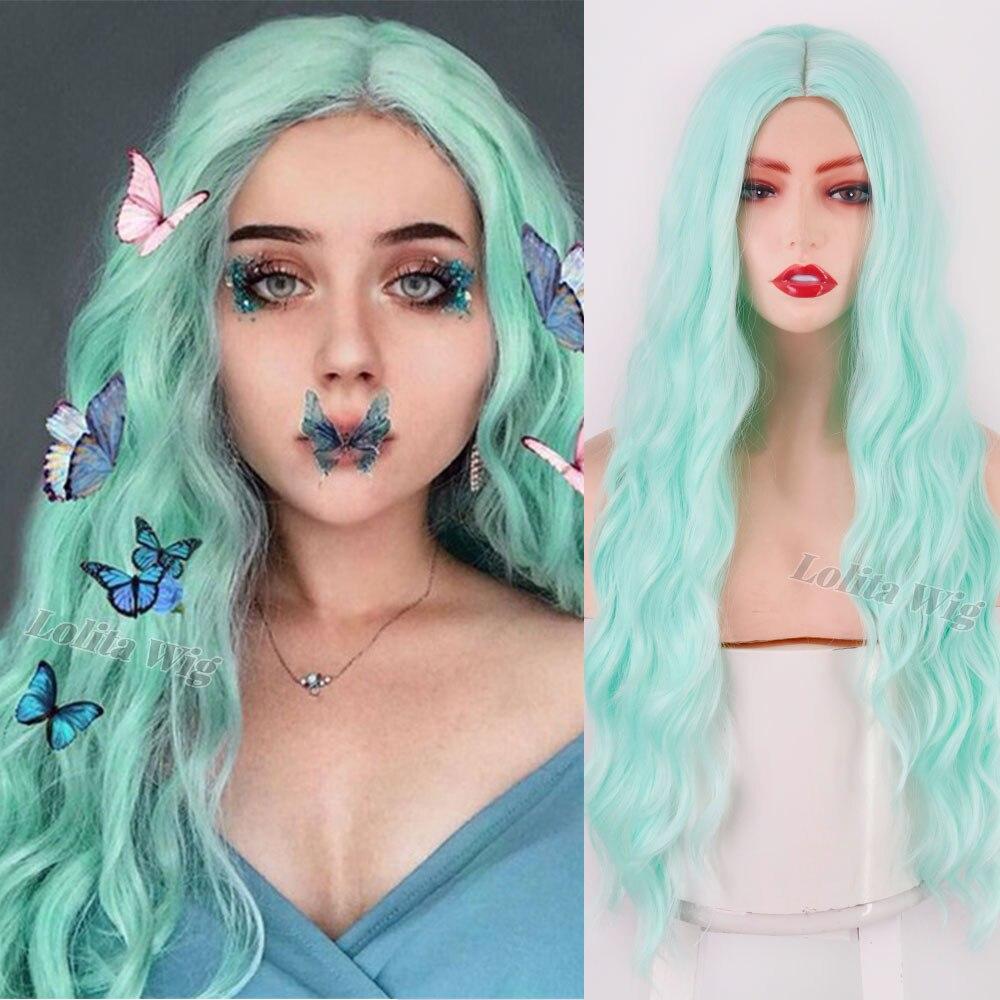 XINRAN Peruci coafura cu val lung, portocaliu mijlociu, negru, perucă din fibre sintetice rezistente la căldură pentru femei Cosplay