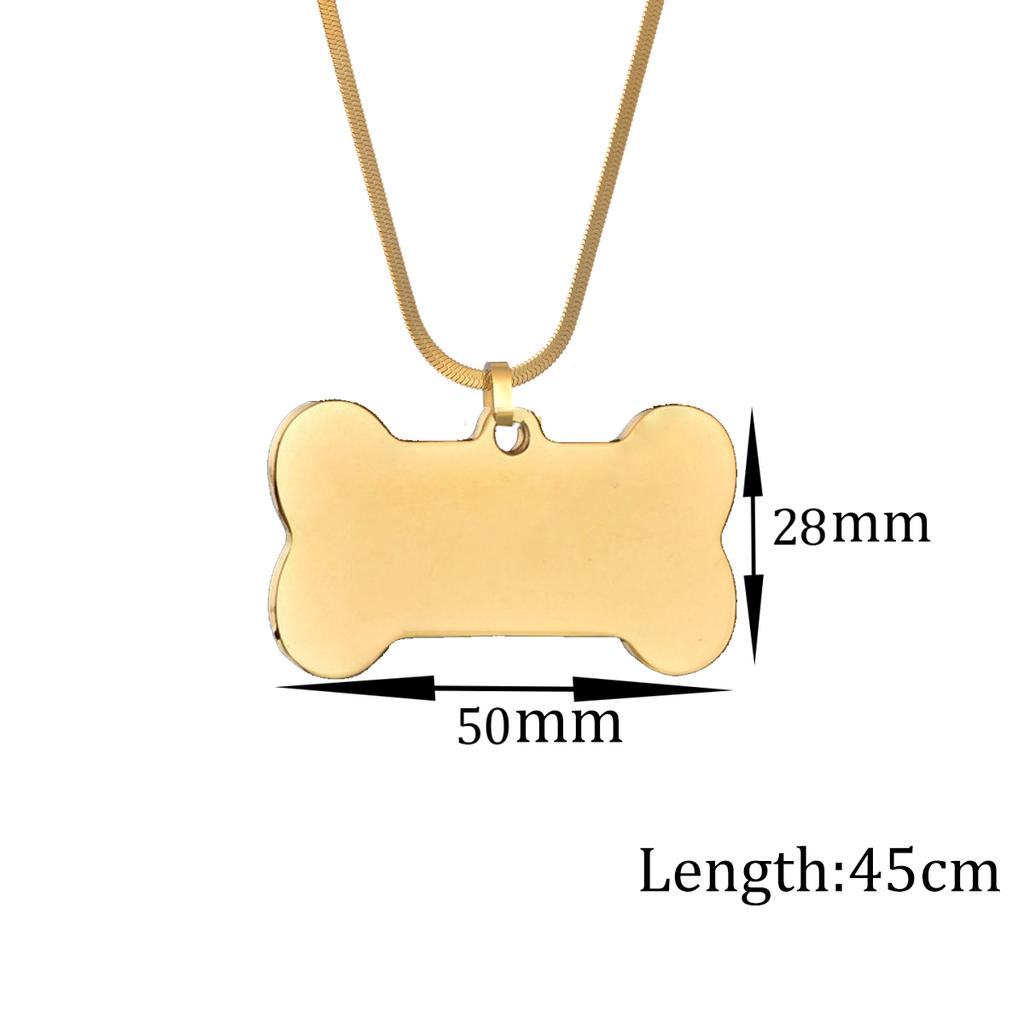 Atoztide Personalized Engrave Picture Name Necklace Stainless Steel for Women Strip Heart Blade Chain Pendant Jewelry Gift