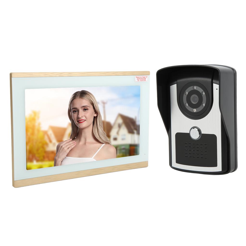 10in WIFI Wired Home Video Doorbell 1080P 2MP Manual Zoom IR Night Vision 2 Way Intercom System for