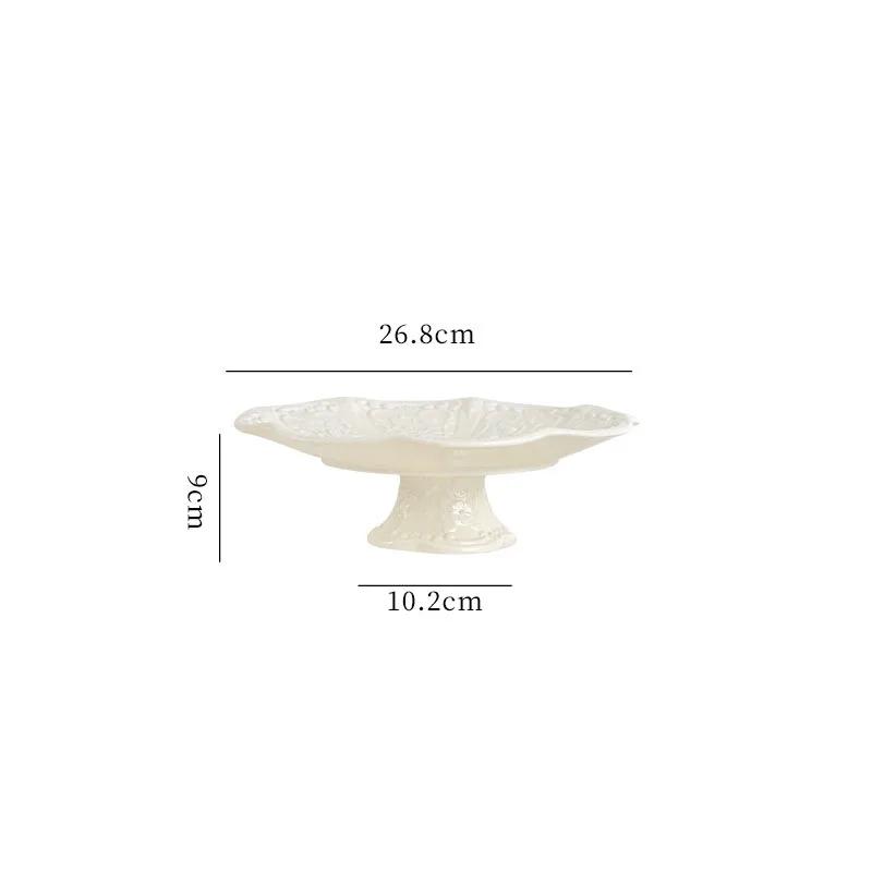 Evropská keramická sada talířů Barokní květinový reliéf Západní restaurace Steakový talíř Odpolední čaj Domácí stolní Retro sady šálků