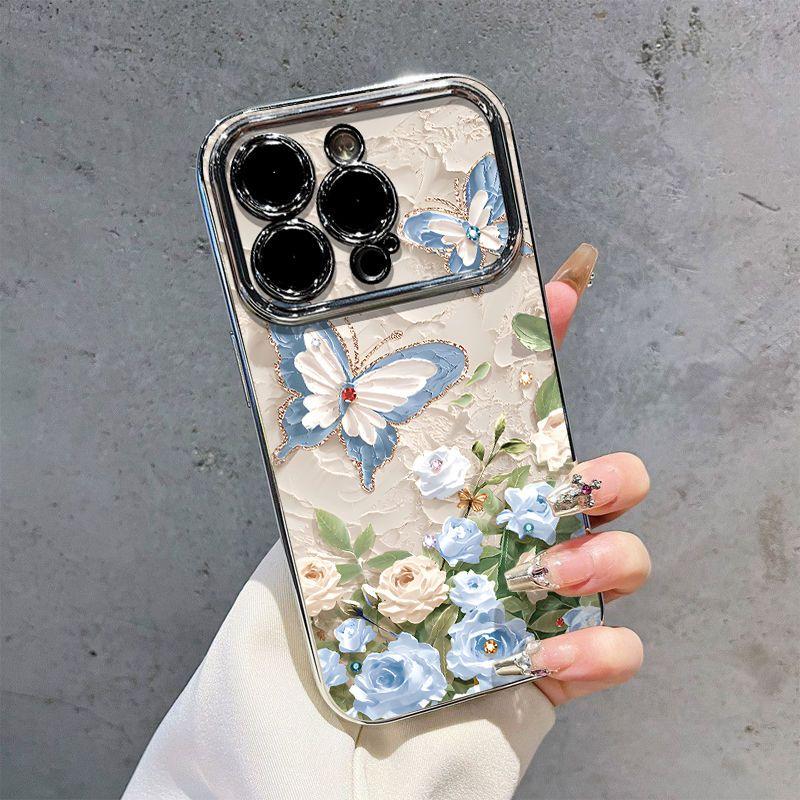 

Зеленый Бабочка Apple 16 Чехол для телефона iPhone 15pro 14 12 11promax Защита от падений XR 13pro Apple 7P/8Plus