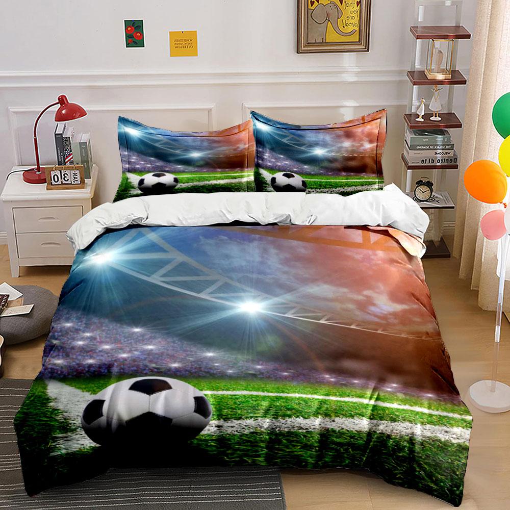 Soccer Ball Set For Matches Multiple Sizes Kid'S And Adults' Bedroom Exquisite 3Pc Bedding Set, Gift