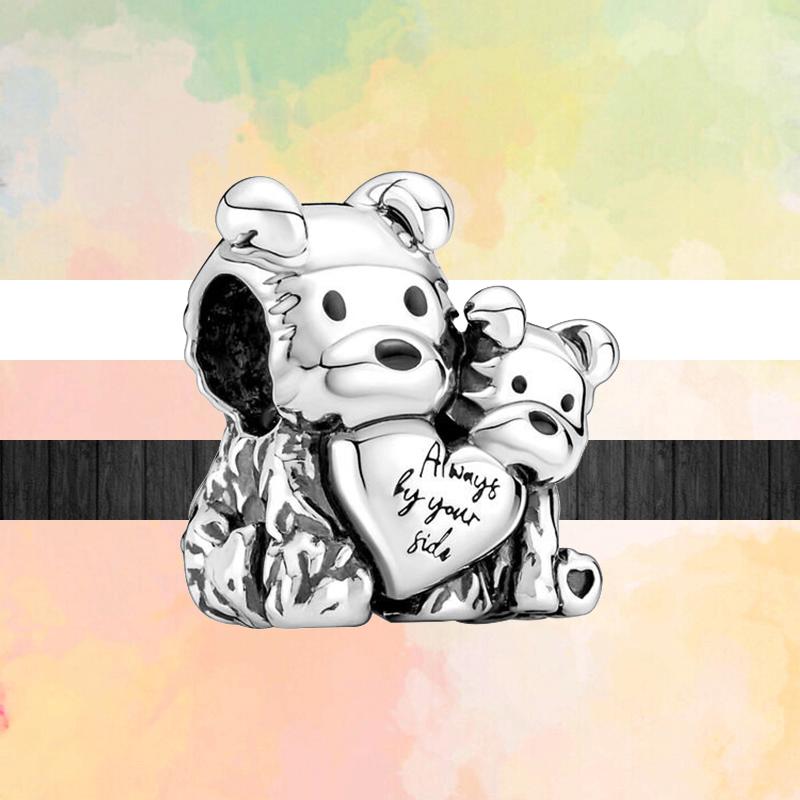 Neue Tier Stil Glückliche Katze Hund Panda Bär Löwe Schlange Kaninchen DIY Perlen Fit Original Mode Charms Silber Farbe Armbänder schmuck