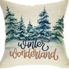 Nordic Christmas Snowman Pillowcase Linen Sofa Cushion Pillowcase New Style Christmas Pillowcase