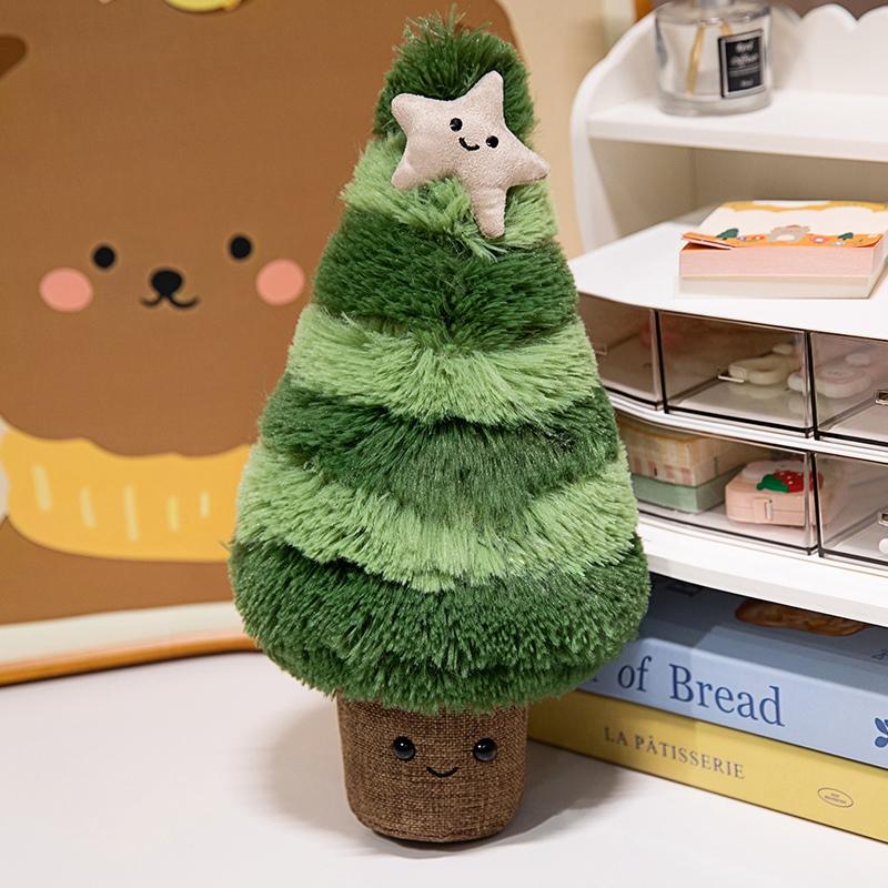 Creative Cartoon Christmas Series Snowman Plush Doll Pillow Tree Snowman Elk Plush Toy Holiday Decor Gift for Boys Girls