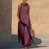 Women's Fashionable Casual Asymmetrical Hooded Sleeveless Top And Pants Two-Piece Set