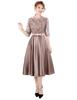 Sorosis Wedding Party Wedding Guest Sleeve Long Dress with Lace Long Perfect for Piano and Size M Women's Dress, Dress, Dress, 3/4 Trim, Chiffon,
