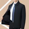 Men's Business Casual Autumn/Winter Warm Lapel Jacket with Cotton Padding