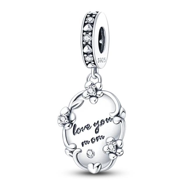 Mote 100 % 925 Sterling Sølv Gitar Kamera Sykkel Blomster Charms Anheng Armbånd Gjør selv Smykker Making