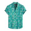 New summer casual hot sale D printing short-sleeved shirt Hawaiian shirt men's vacation seaside source